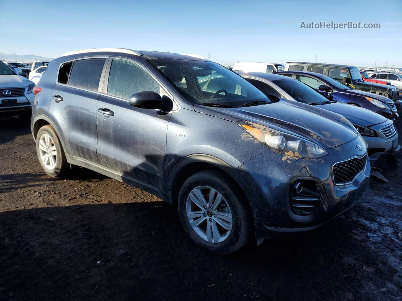 2017 Kia Sportage Lx Blue vin: KNDPMCAC4H7273538