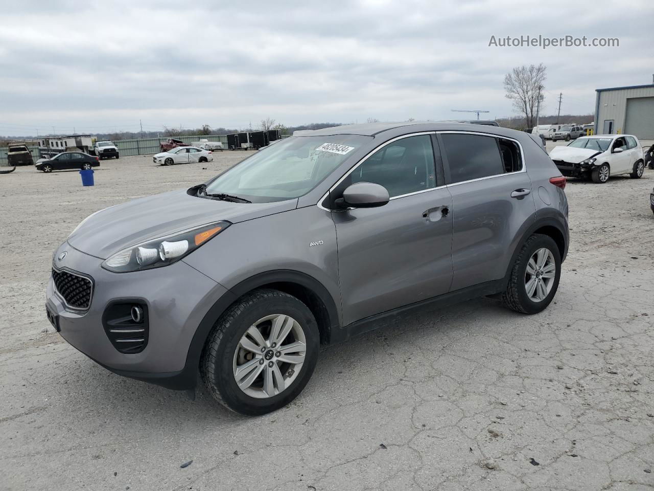 2017 Kia Sportage Lx Gray vin: KNDPMCAC4H7276715