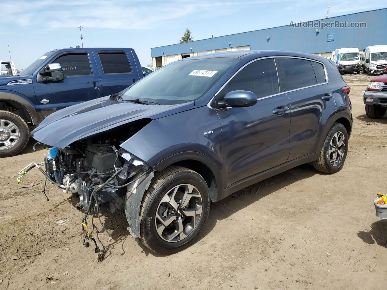 2020 Kia Sportage Lx Blue vin: KNDPMCAC4L7840307