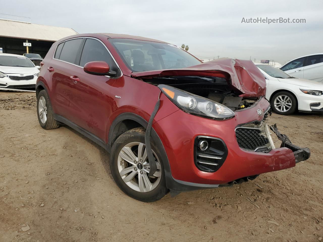 2017 Kia Sportage Lx Red vin: KNDPMCAC5H7067127