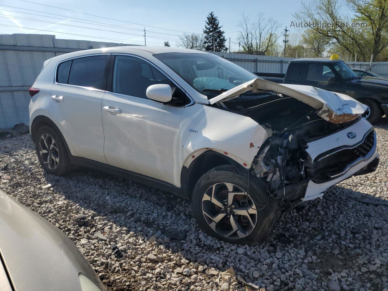 2020 Kia Sportage Lx White vin: KNDPMCAC5L7741799