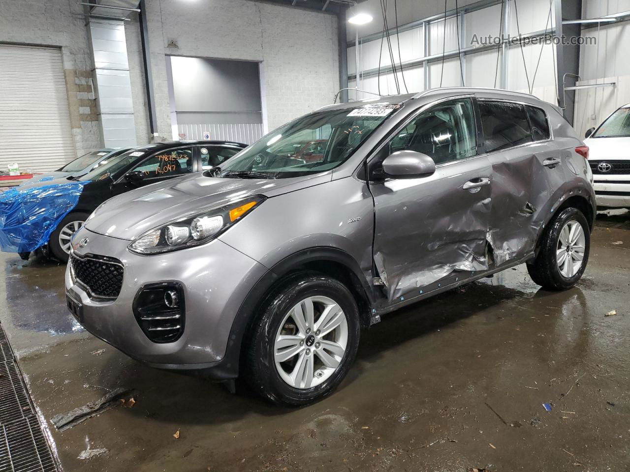 2017 Kia Sportage Lx Gray vin: KNDPMCAC6H7032404