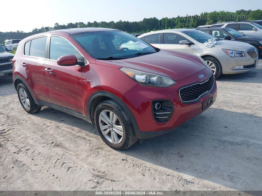 2017 Kia Sportage Lx Burgundy vin: KNDPMCAC6H7039966