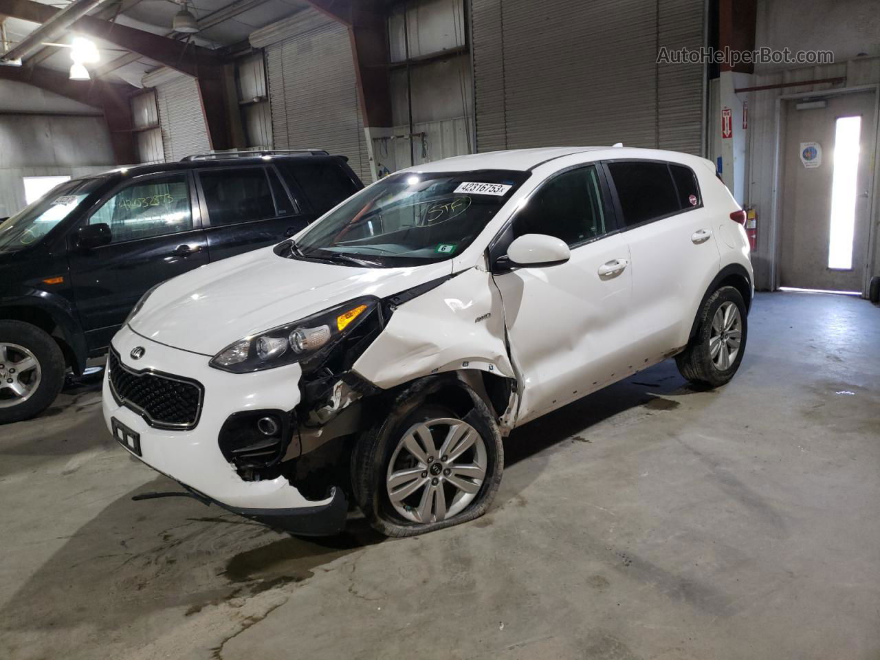 2017 Kia Sportage Lx White vin: KNDPMCAC6H7040681