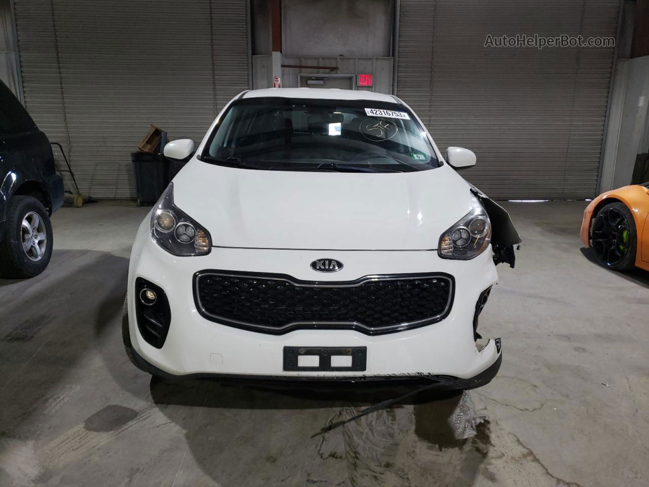 2017 Kia Sportage Lx White vin: KNDPMCAC6H7040681