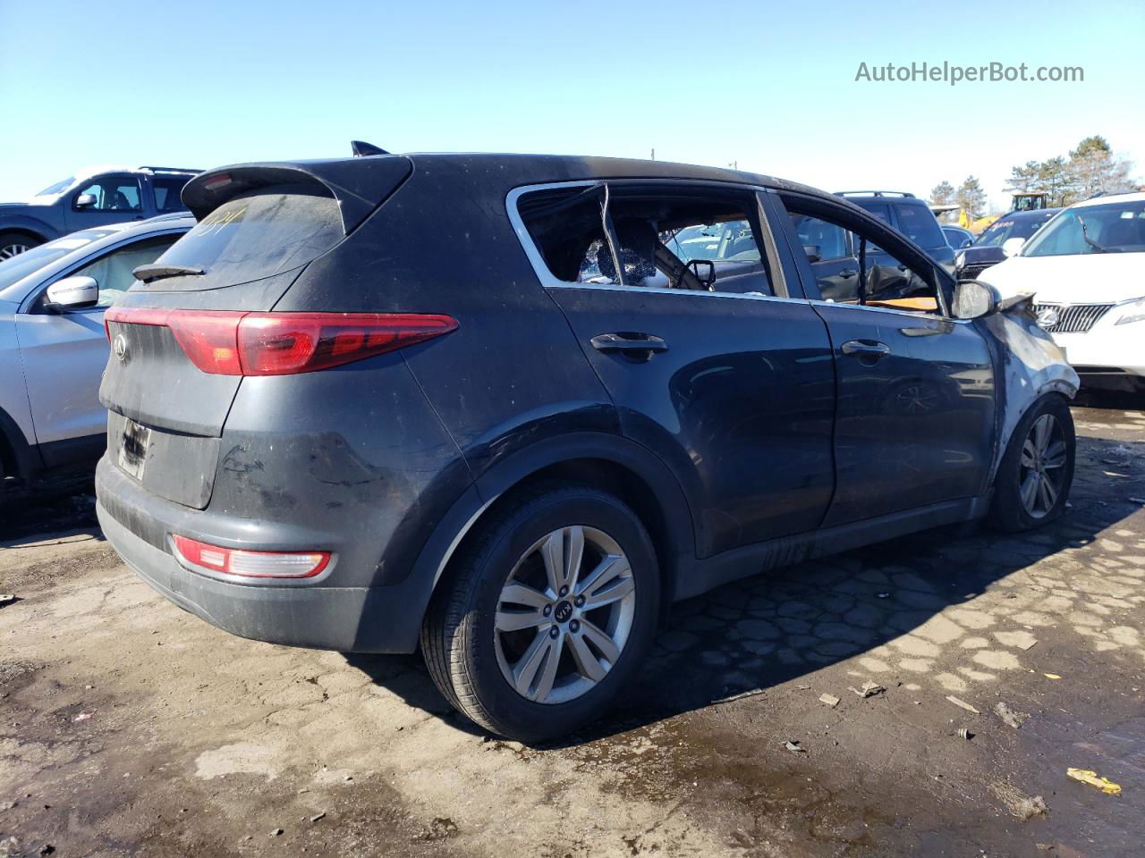 2017 Kia Sportage Lx Черный vin: KNDPMCAC6H7044018