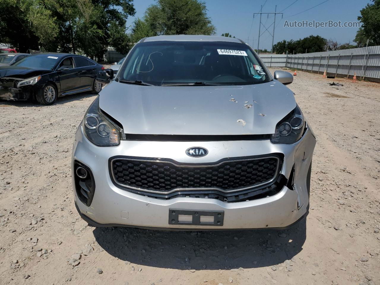 2017 Kia Sportage Lx Silver vin: KNDPMCAC6H7068612