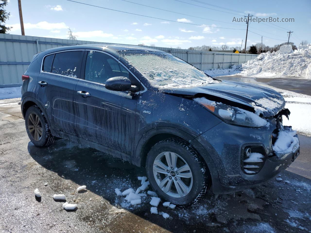 2017 Kia Sportage Lx Blue vin: KNDPMCAC6H7224227