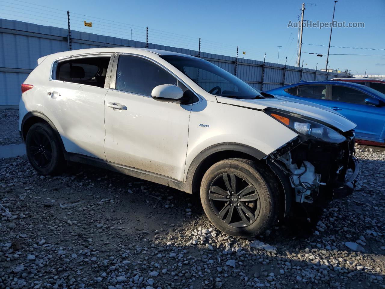 2017 Kia Sportage Lx White vin: KNDPMCAC6H7258202