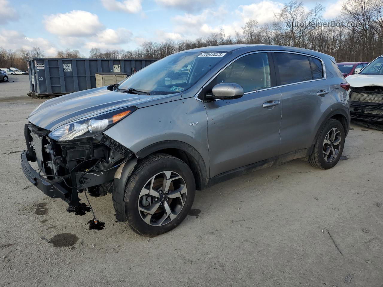 2020 Kia Sportage Lx Gray vin: KNDPMCAC6L7731122