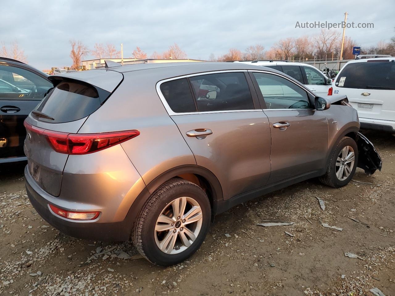 2017 Kia Sportage Lx Gray vin: KNDPMCAC7H7040625