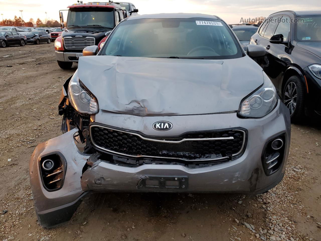 2017 Kia Sportage Lx Gray vin: KNDPMCAC7H7040625