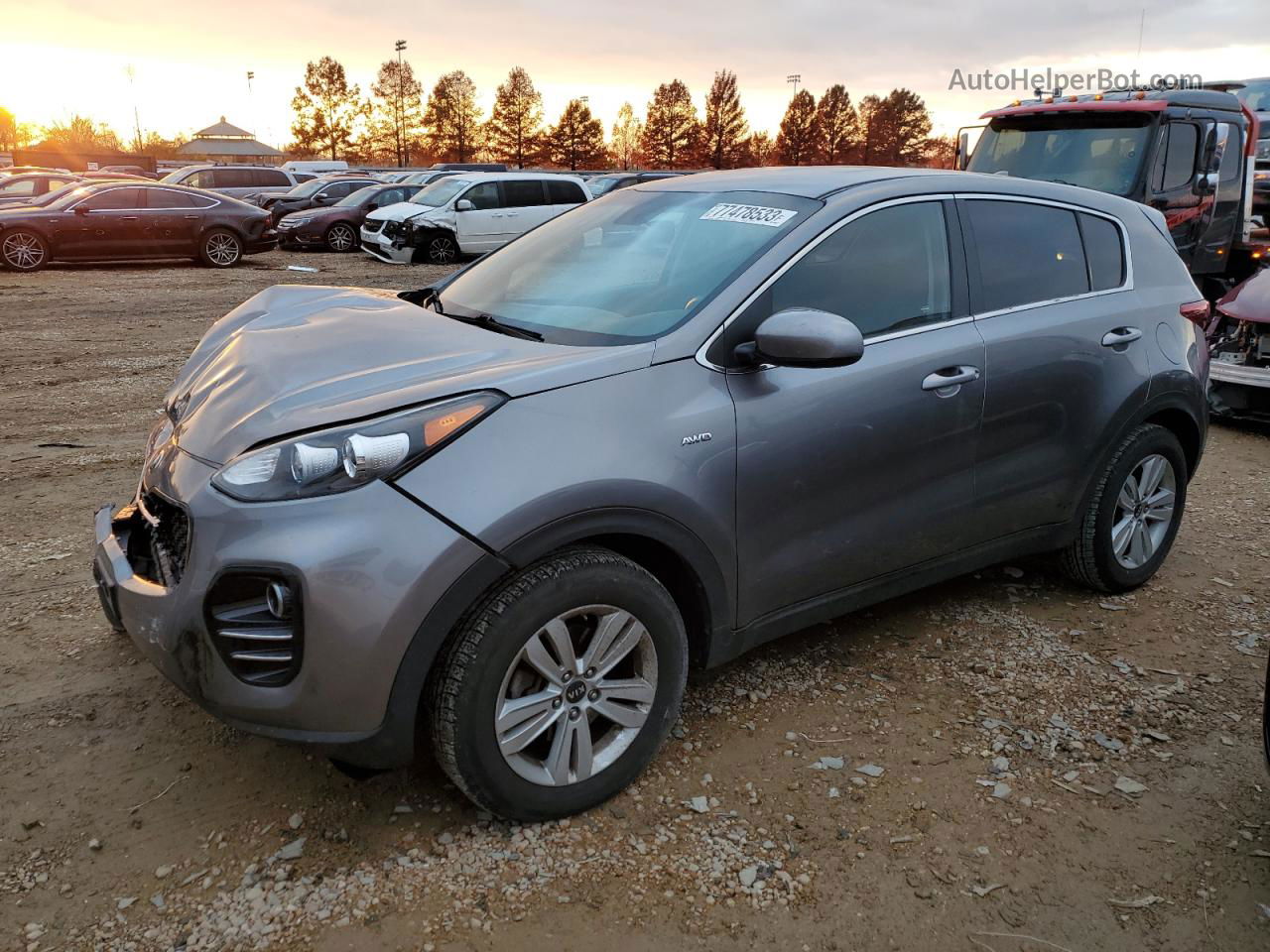 2017 Kia Sportage Lx Серый vin: KNDPMCAC7H7040625