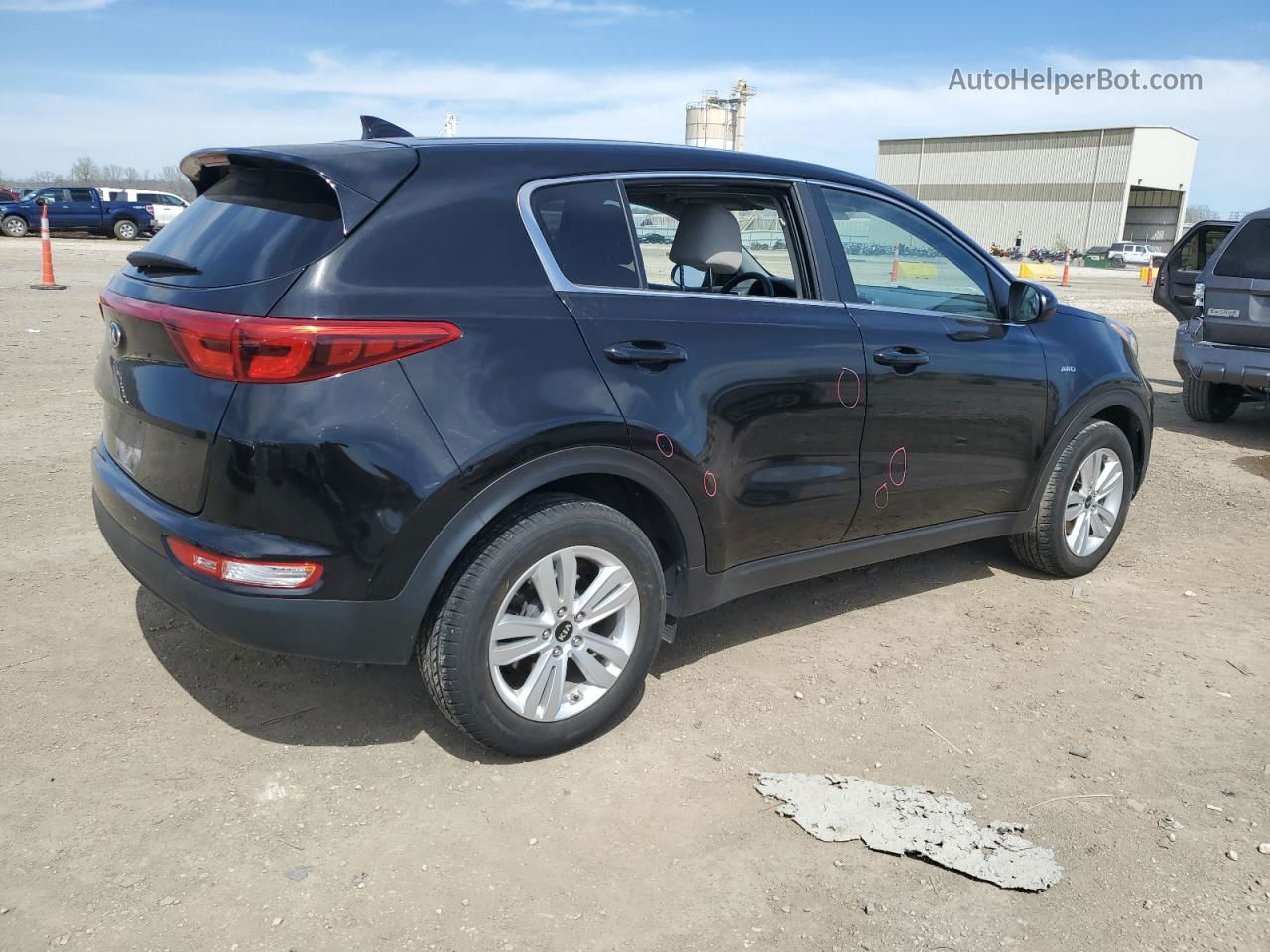 2017 Kia Sportage Lx Black vin: KNDPMCAC7H7048921