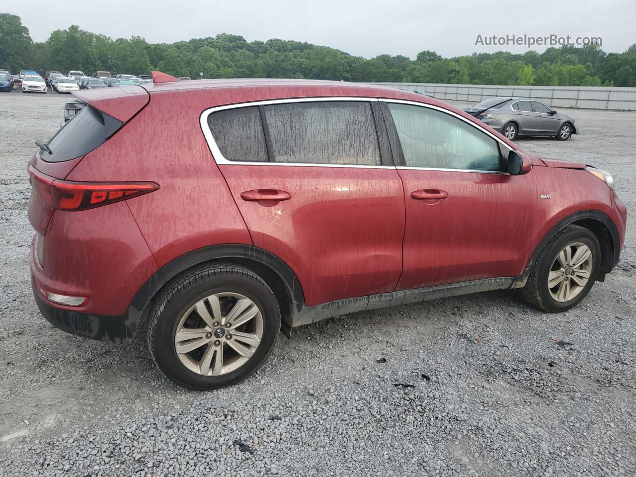 2017 Kia Sportage Lx Burgundy vin: KNDPMCAC7H7277731