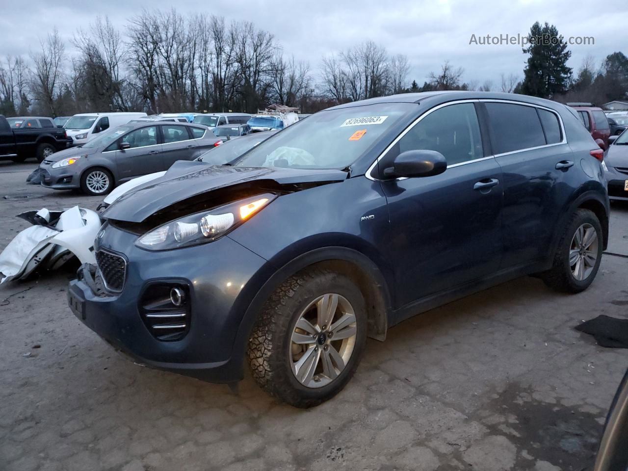 2017 Kia Sportage Lx Синий vin: KNDPMCAC7H7281973