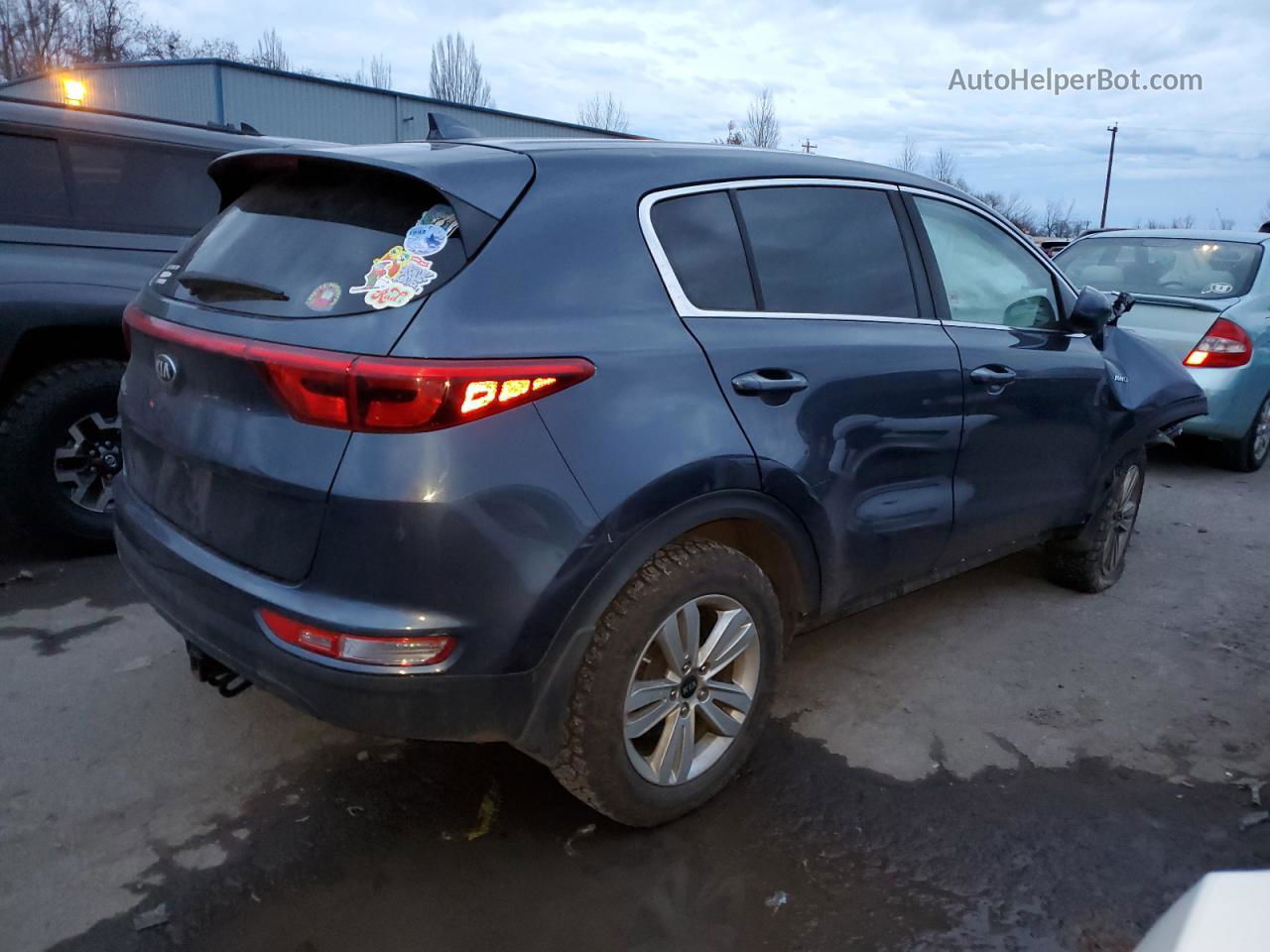 2017 Kia Sportage Lx Blue vin: KNDPMCAC7H7281973