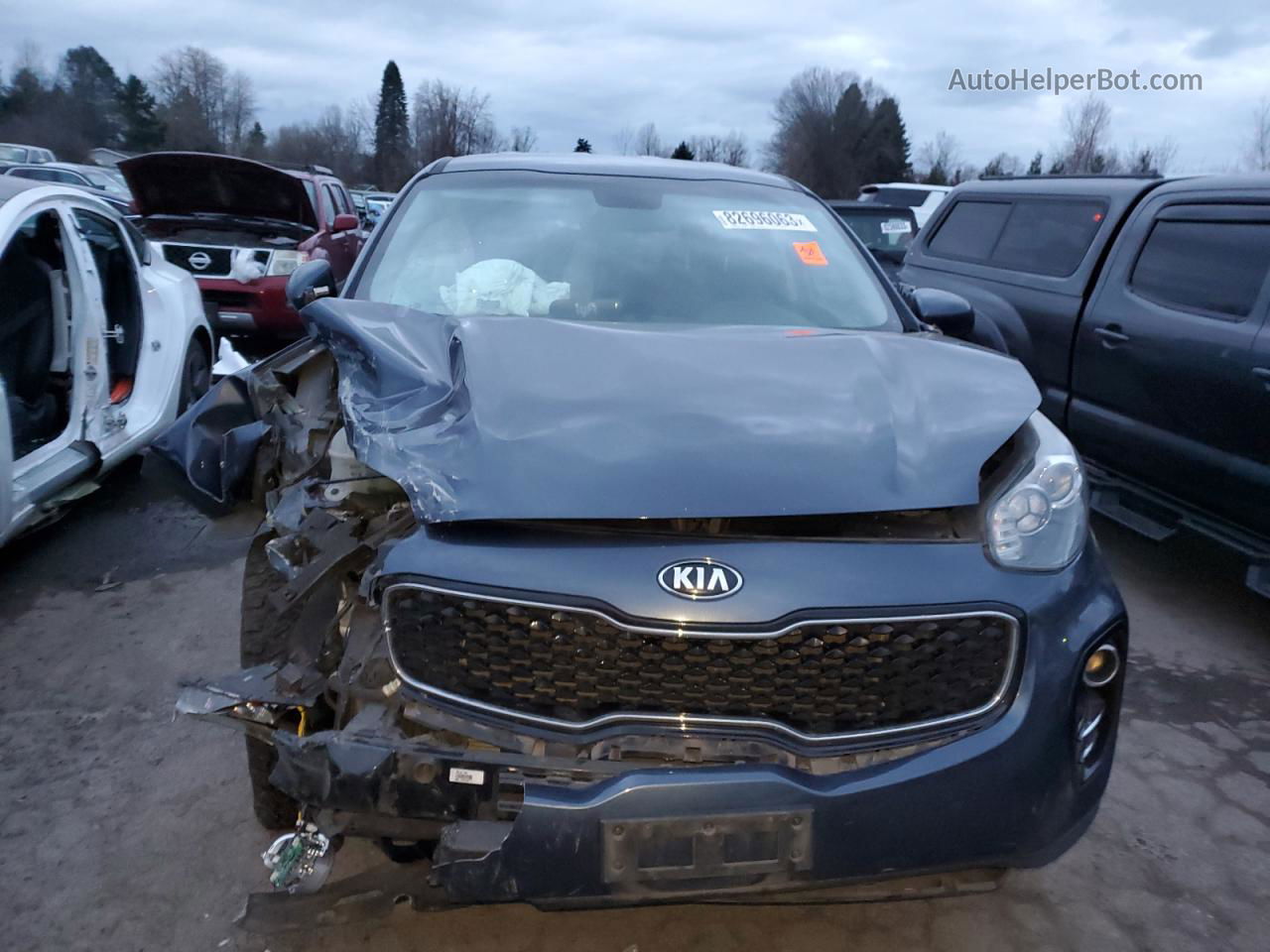 2017 Kia Sportage Lx Синий vin: KNDPMCAC7H7281973