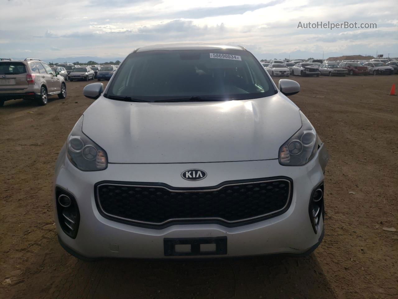 2017 Kia Sportage Lx Silver vin: KNDPMCAC8H7194454