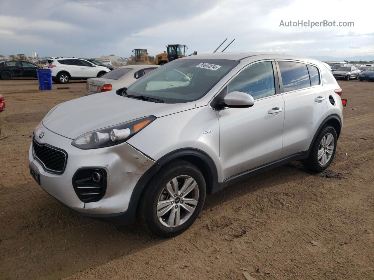 2017 Kia Sportage Lx Silver vin: KNDPMCAC8H7194454