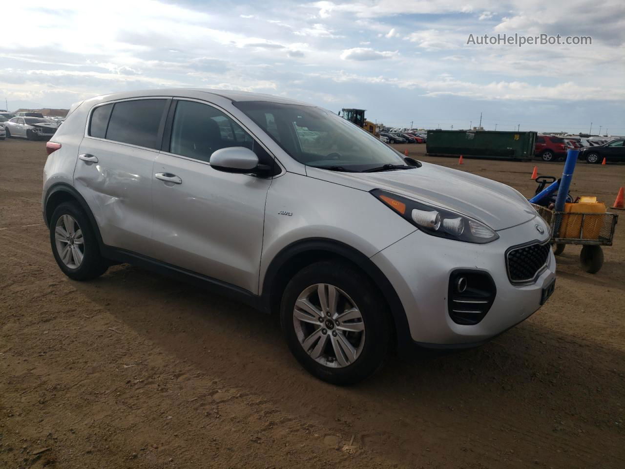 2017 Kia Sportage Lx Silver vin: KNDPMCAC8H7194454