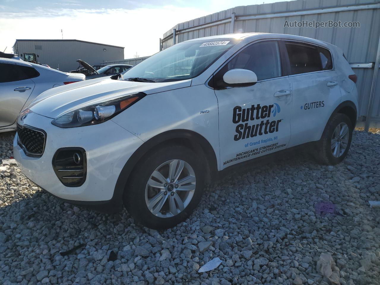 2017 Kia Sportage Lx White vin: KNDPMCAC8H7230255