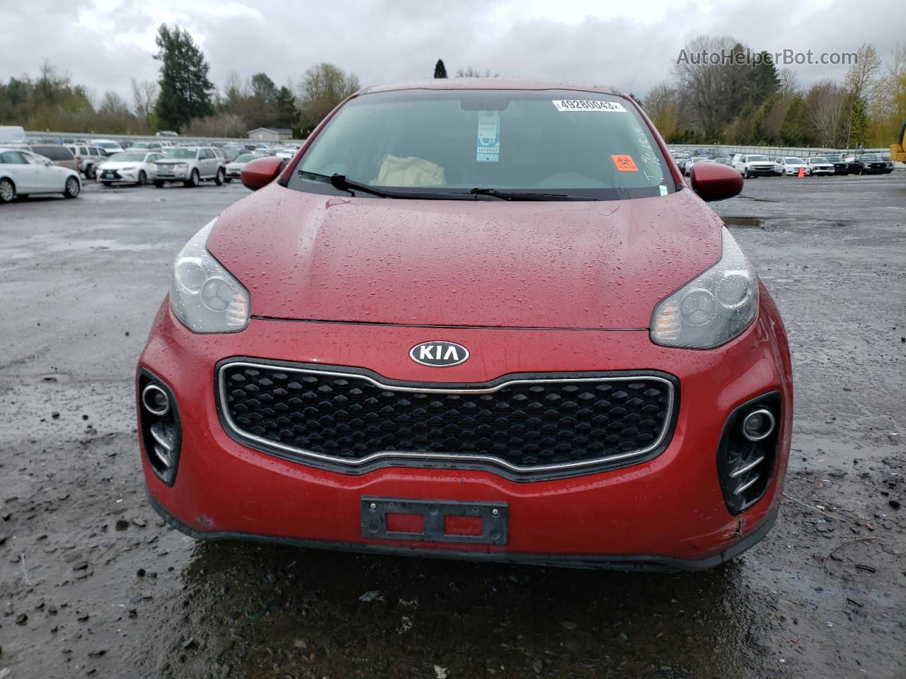 2017 Kia Sportage Lx Red vin: KNDPMCAC8H7277737