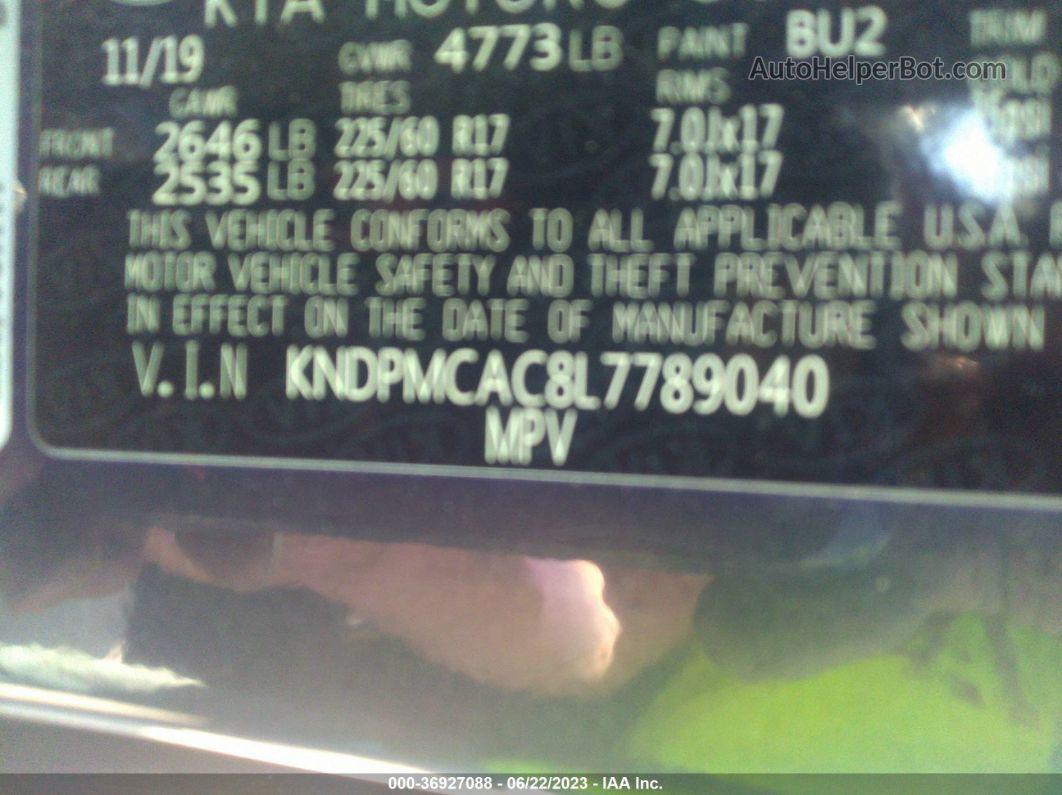 2020 Kia Sportage Lx Blue vin: KNDPMCAC8L7789040