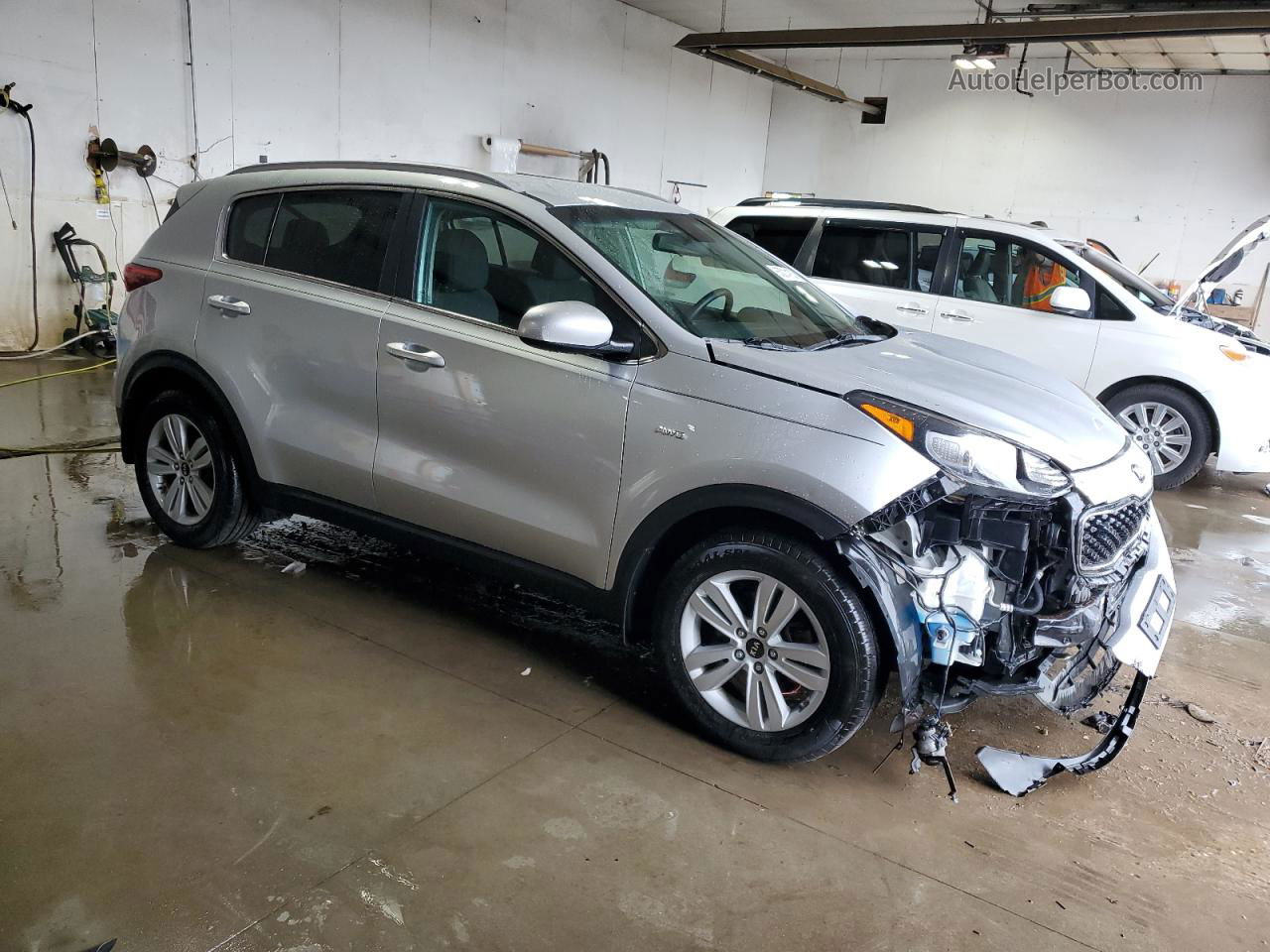 2017 Kia Sportage Lx Silver vin: KNDPMCAC9H7035278