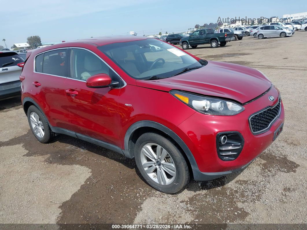 2017 Kia Sportage Lx Burgundy vin: KNDPMCAC9H7138958