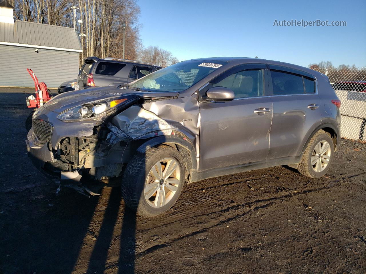 2017 Kia Sportage Lx Gray vin: KNDPMCAC9H7242611