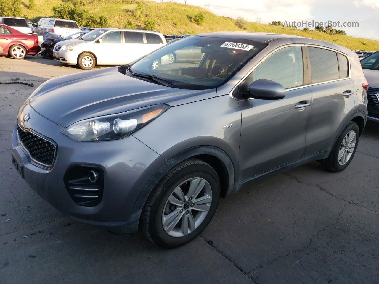 2017 Kia Sportage Lx Серый vin: KNDPMCAC9H7276600