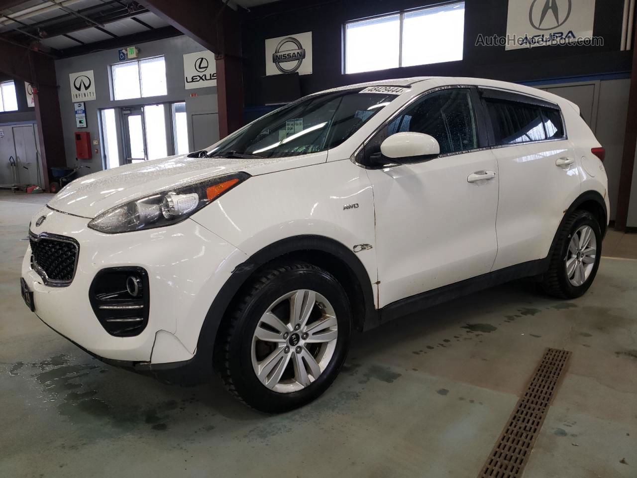 2017 Kia Sportage Lx White vin: KNDPMCAC9H7292716