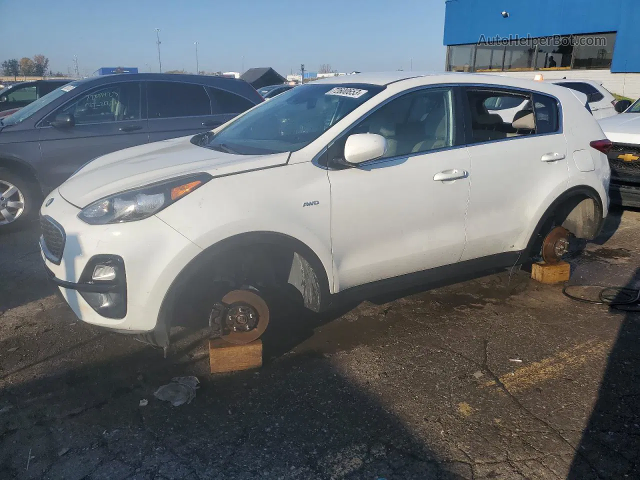 2020 Kia Sportage Lx White vin: KNDPMCAC9L7683308