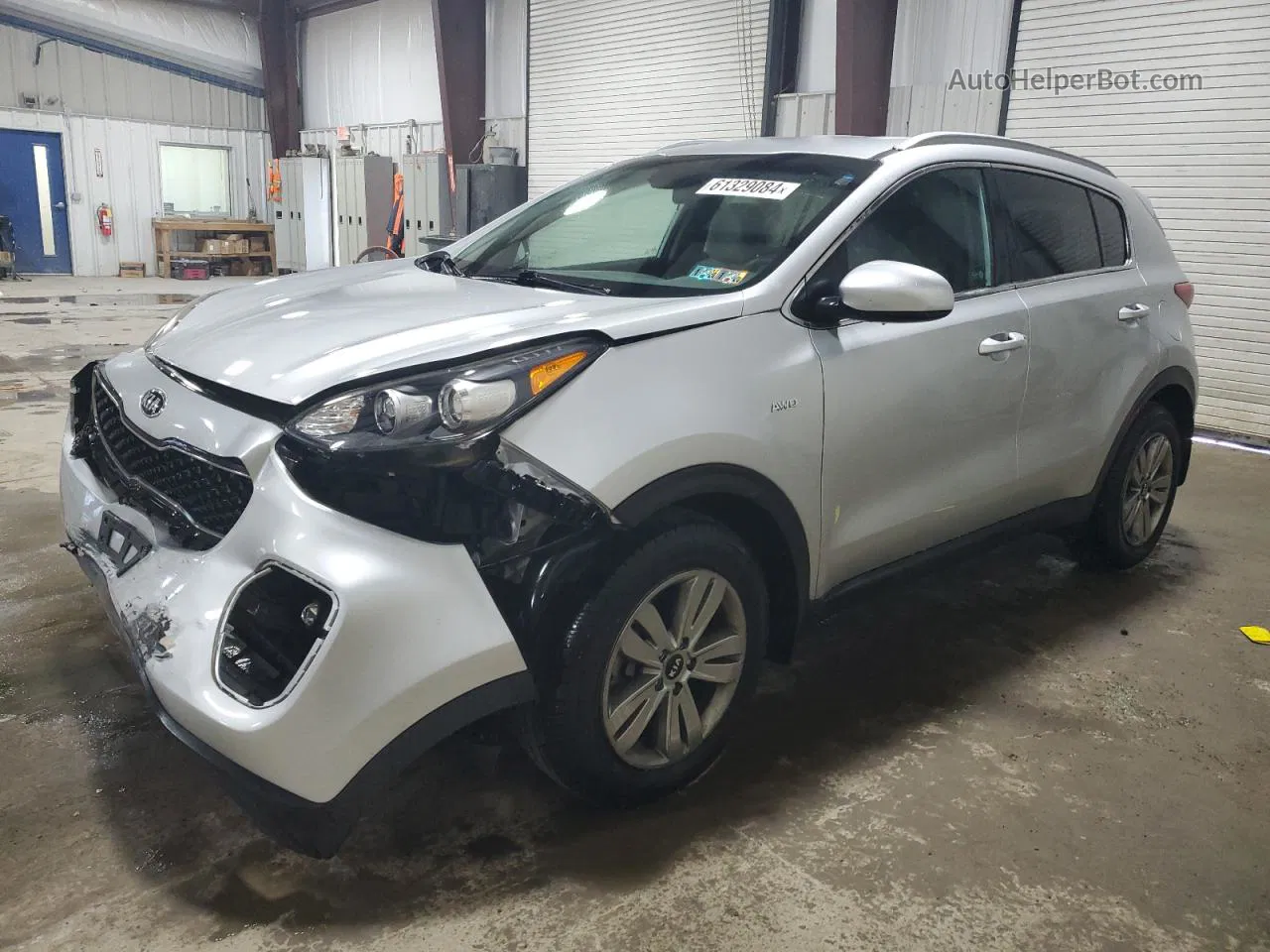 2017 Kia Sportage Lx Silver vin: KNDPMCACXH7180023