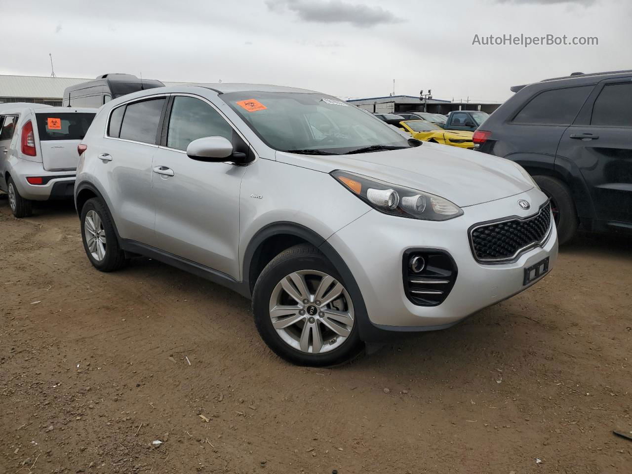 2017 Kia Sportage Lx Silver vin: KNDPMCACXH7237885