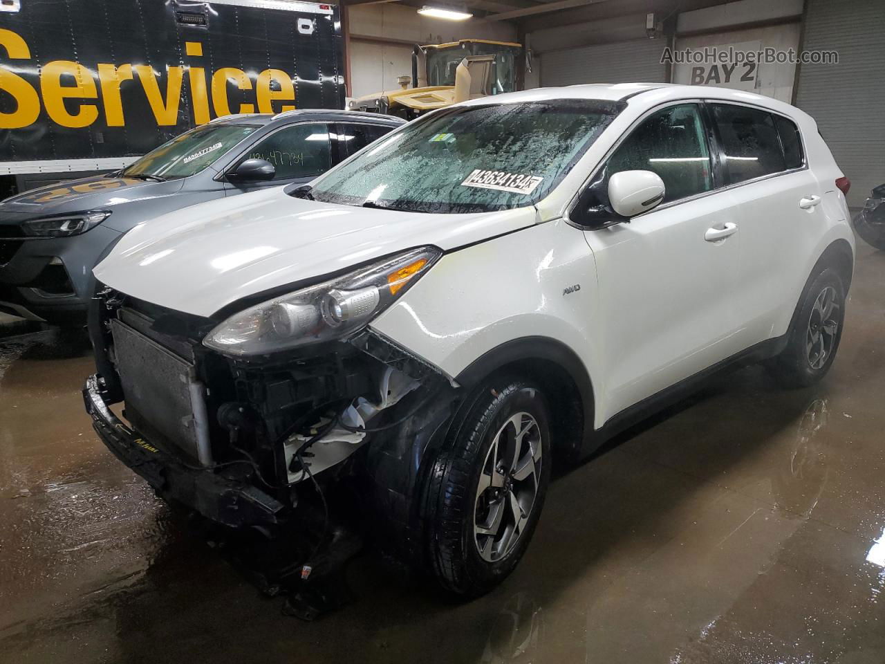 2020 Kia Sportage Lx White vin: KNDPMCACXL7632688