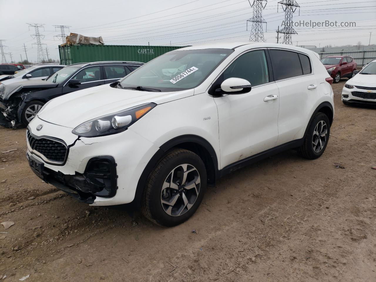 2020 Kia Sportage Lx White vin: KNDPMCACXL7761871