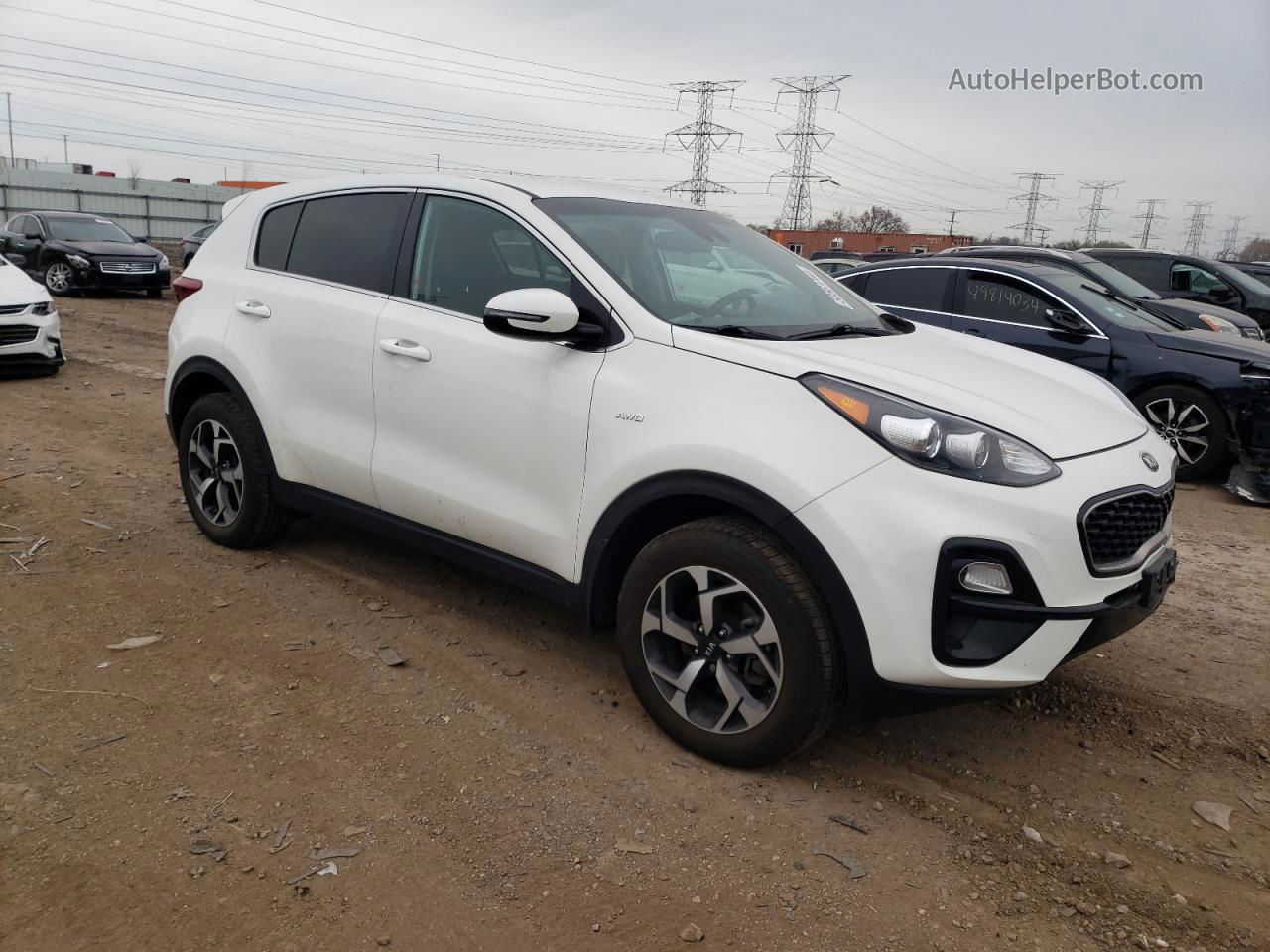 2020 Kia Sportage Lx White vin: KNDPMCACXL7761871