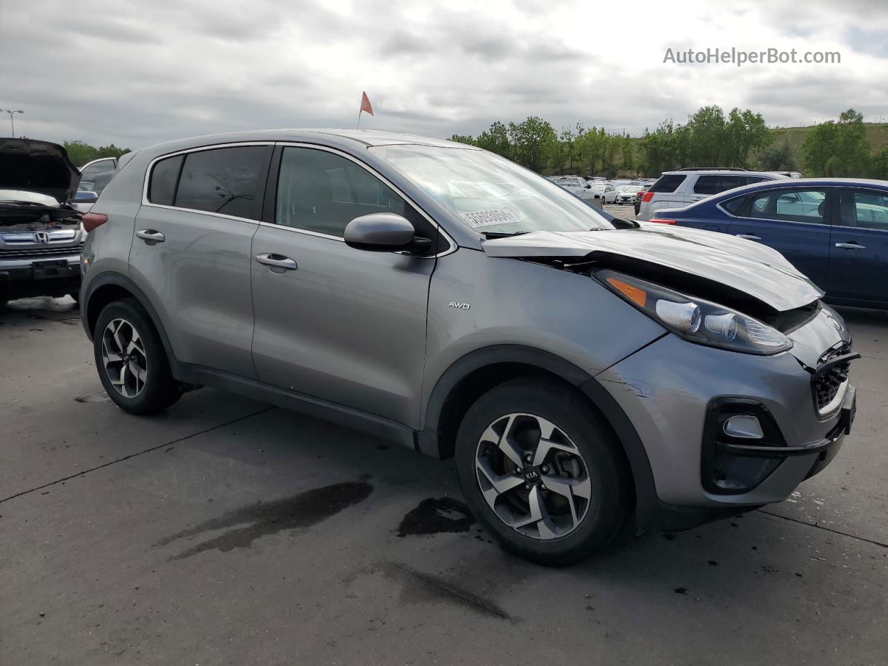 2020 Kia Sportage Lx Silver vin: KNDPMCACXL7809336