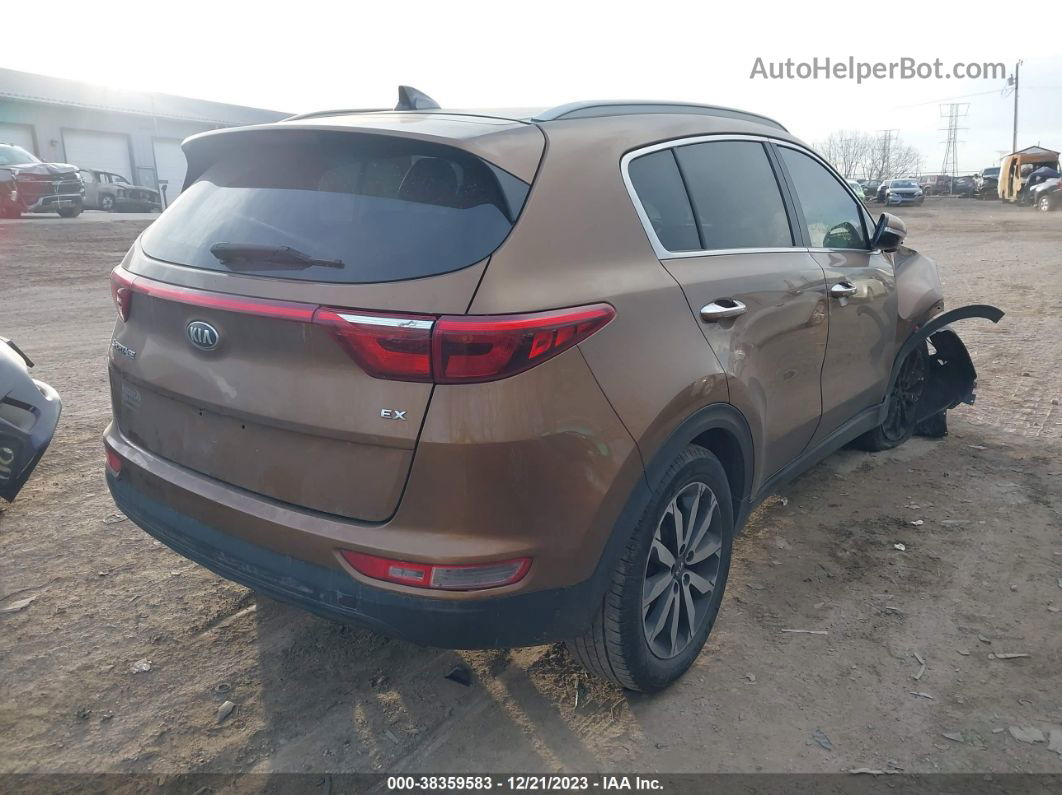 2017 Kia Sportage Ex Brown vin: KNDPN3AC0H7067808