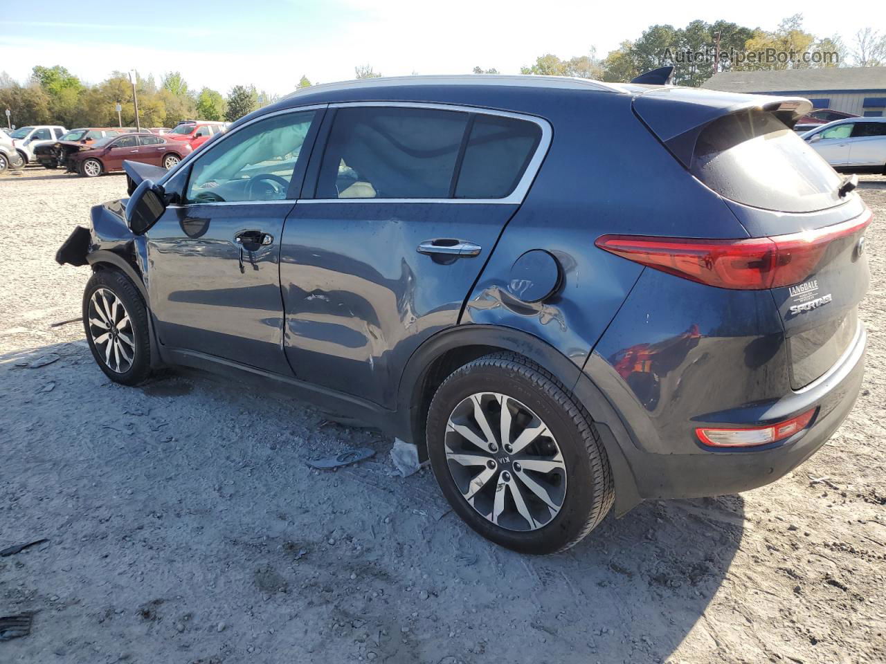 2017 Kia Sportage Ex Синий vin: KNDPN3AC2H7110903