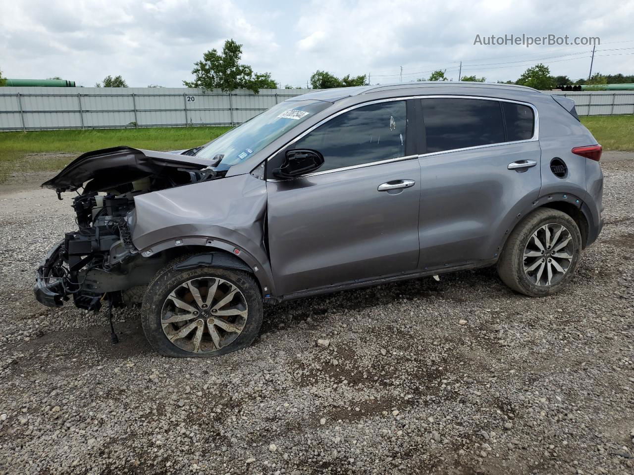 2017 Kia Sportage Ex Gray vin: KNDPN3AC2H7133419