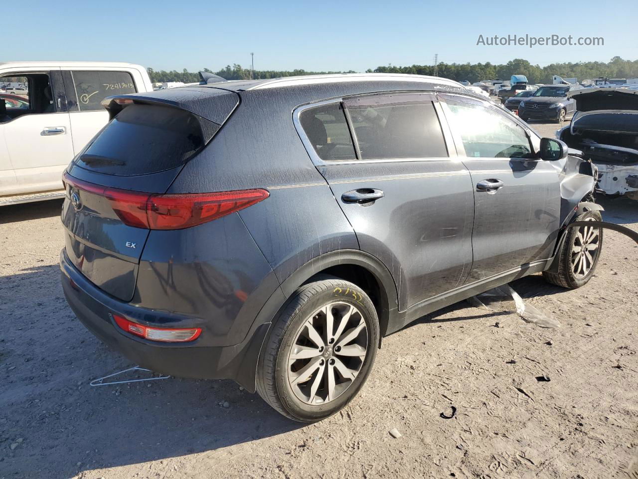 2017 Kia Sportage Ex Синий vin: KNDPN3AC2H7291498