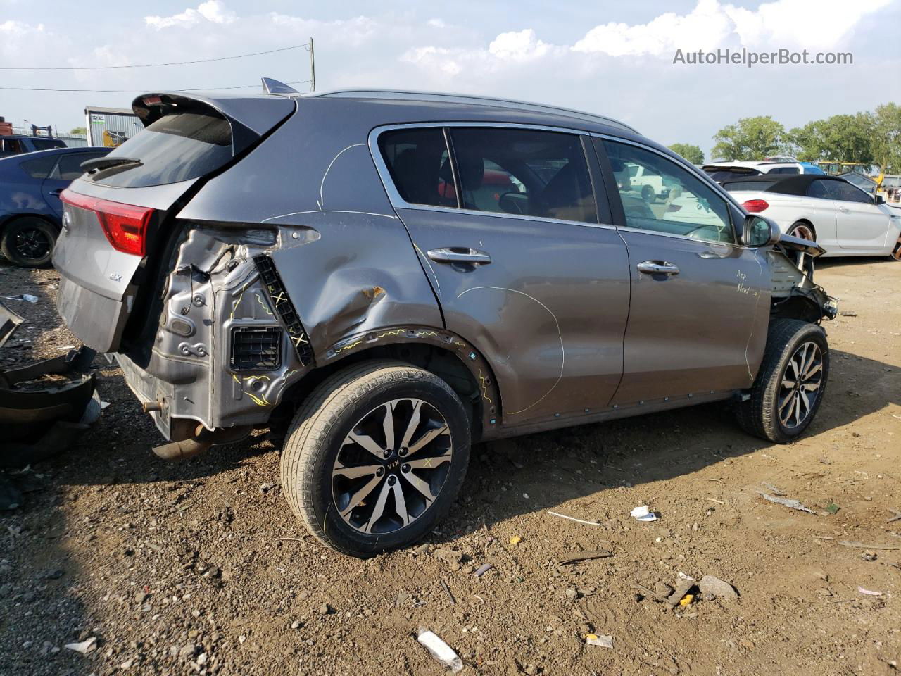 2017 Kia Sportage Ex Gray vin: KNDPN3AC6H7244684