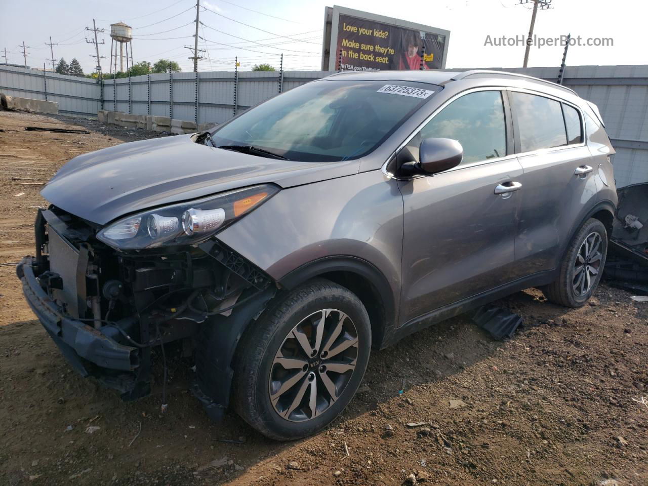 2017 Kia Sportage Ex Gray vin: KNDPN3AC6H7244684