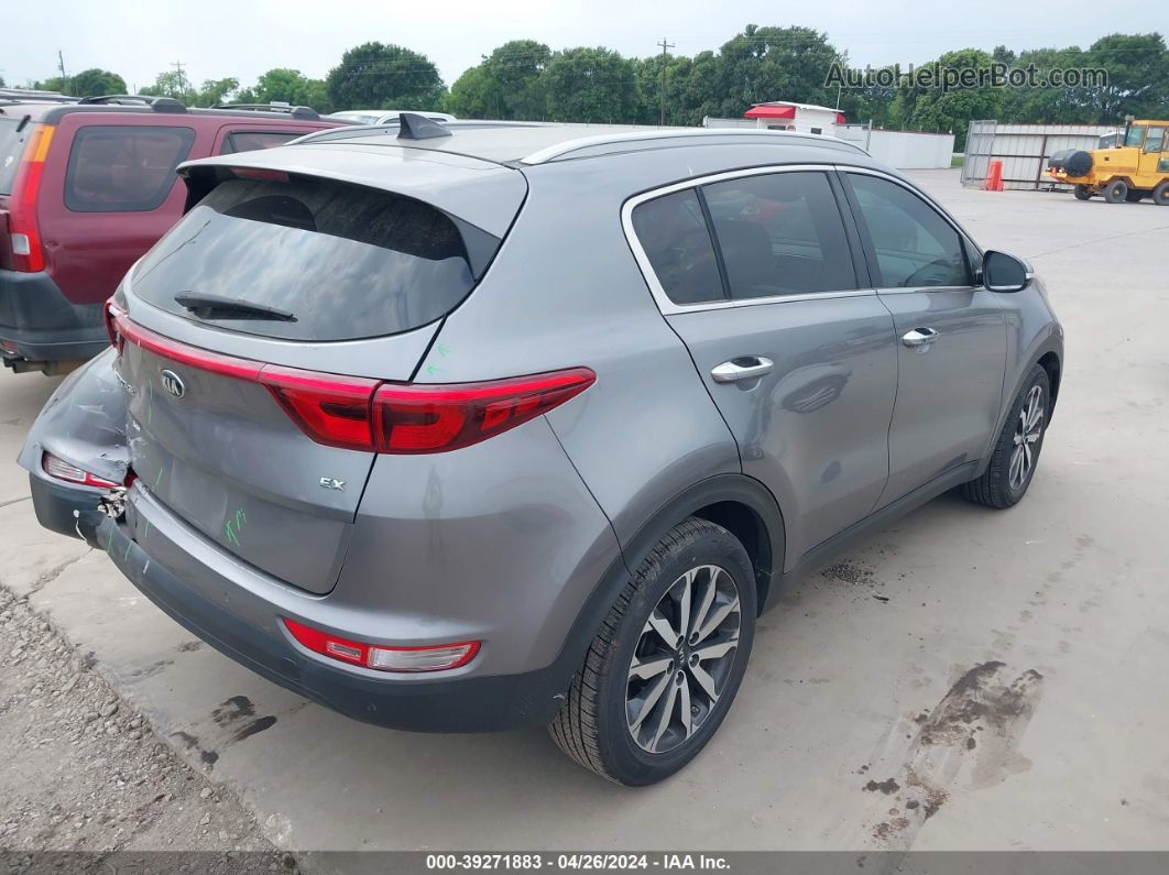 2017 Kia Sportage Ex Gray vin: KNDPN3AC8H7233671