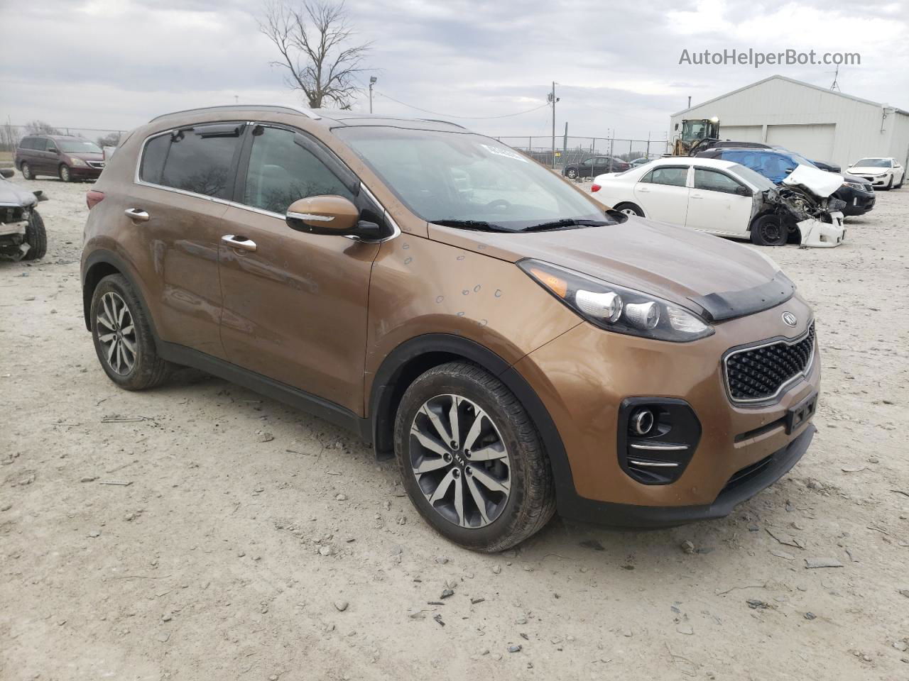 2017 Kia Sportage Ex Brown vin: KNDPN3ACXH7234577