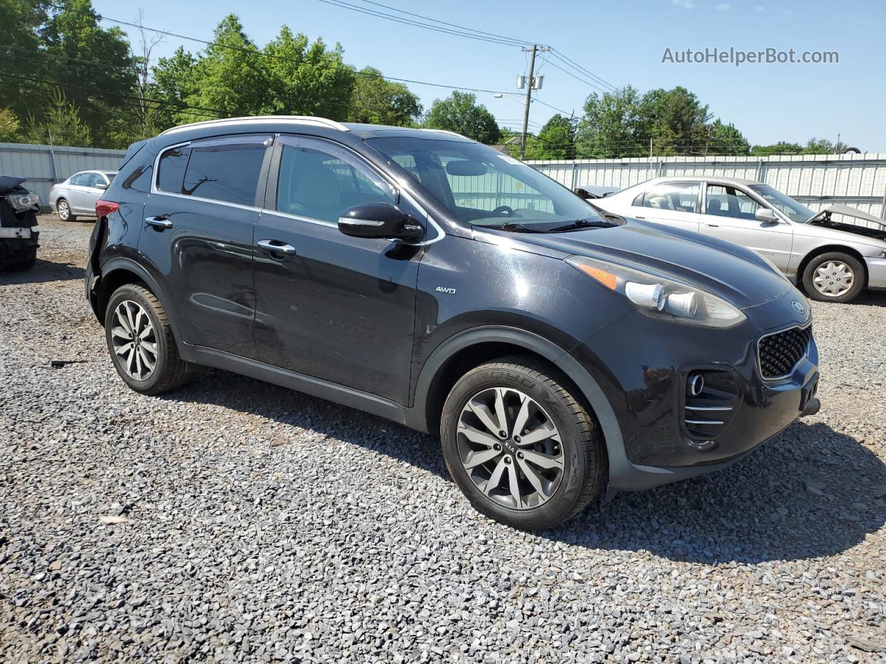 2017 Kia Sportage Ex Черный vin: KNDPNCAC0H7042326