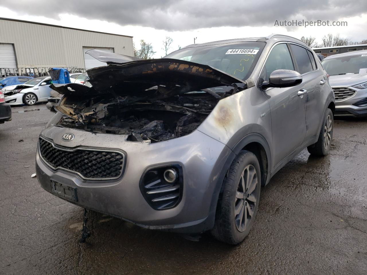 2017 Kia Sportage Ex Gray vin: KNDPNCAC0H7097584